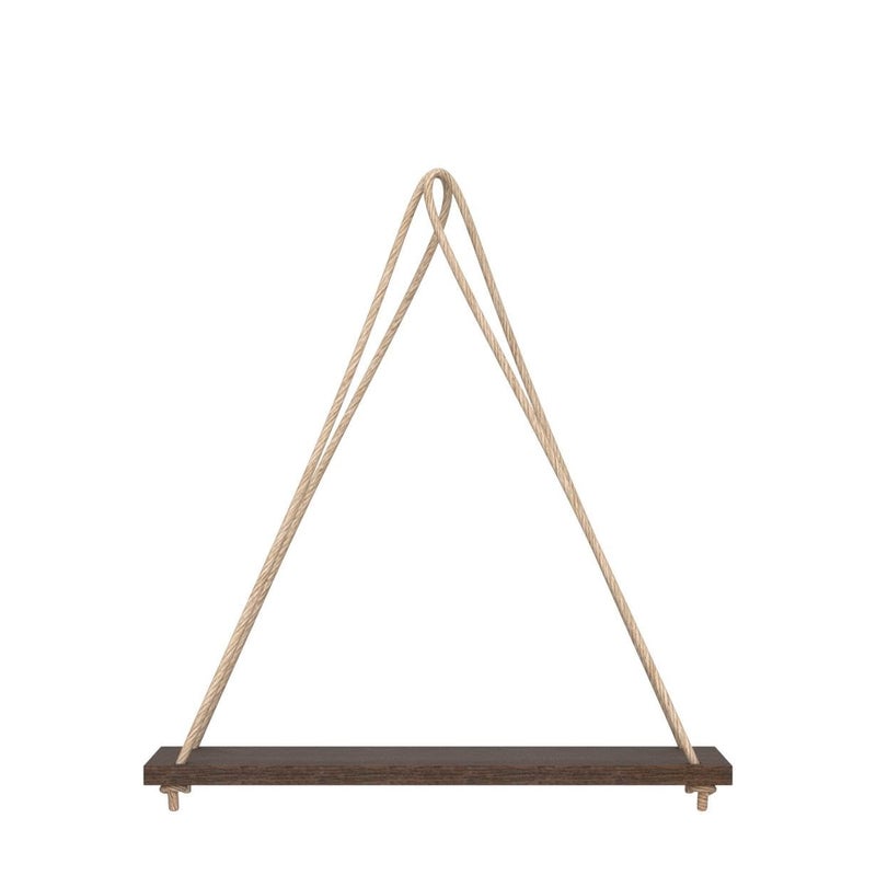 Mkono Wood Hanging Shelves for Wall Boho Decor Swing Rope Rustic Floating Shelf, Set of 3 Wall Display Shelving Home Organizer Rack for Living Room Bedroom Bathroom Kitchen,Brown - Image 4